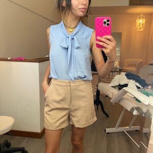 J crew t tie neck sleeveless top